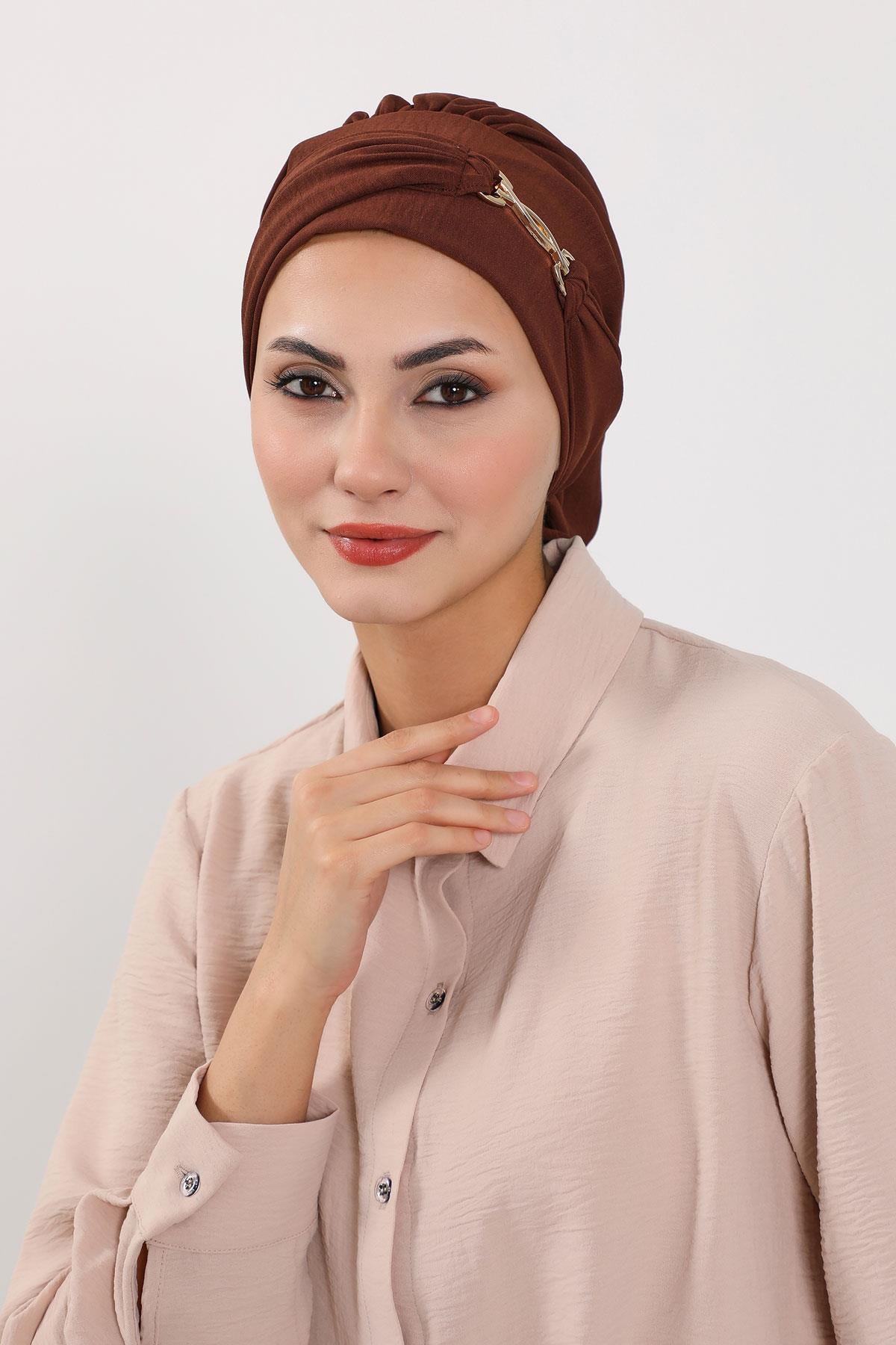Aksesuarlı Hazır Türban,HT-93