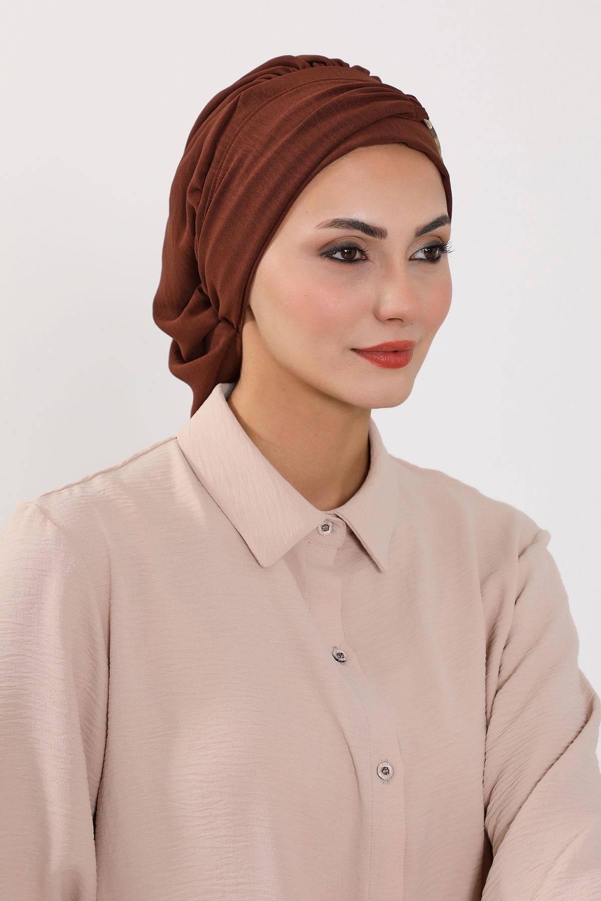 Aksesuarlı Hazır Türban,HT-93