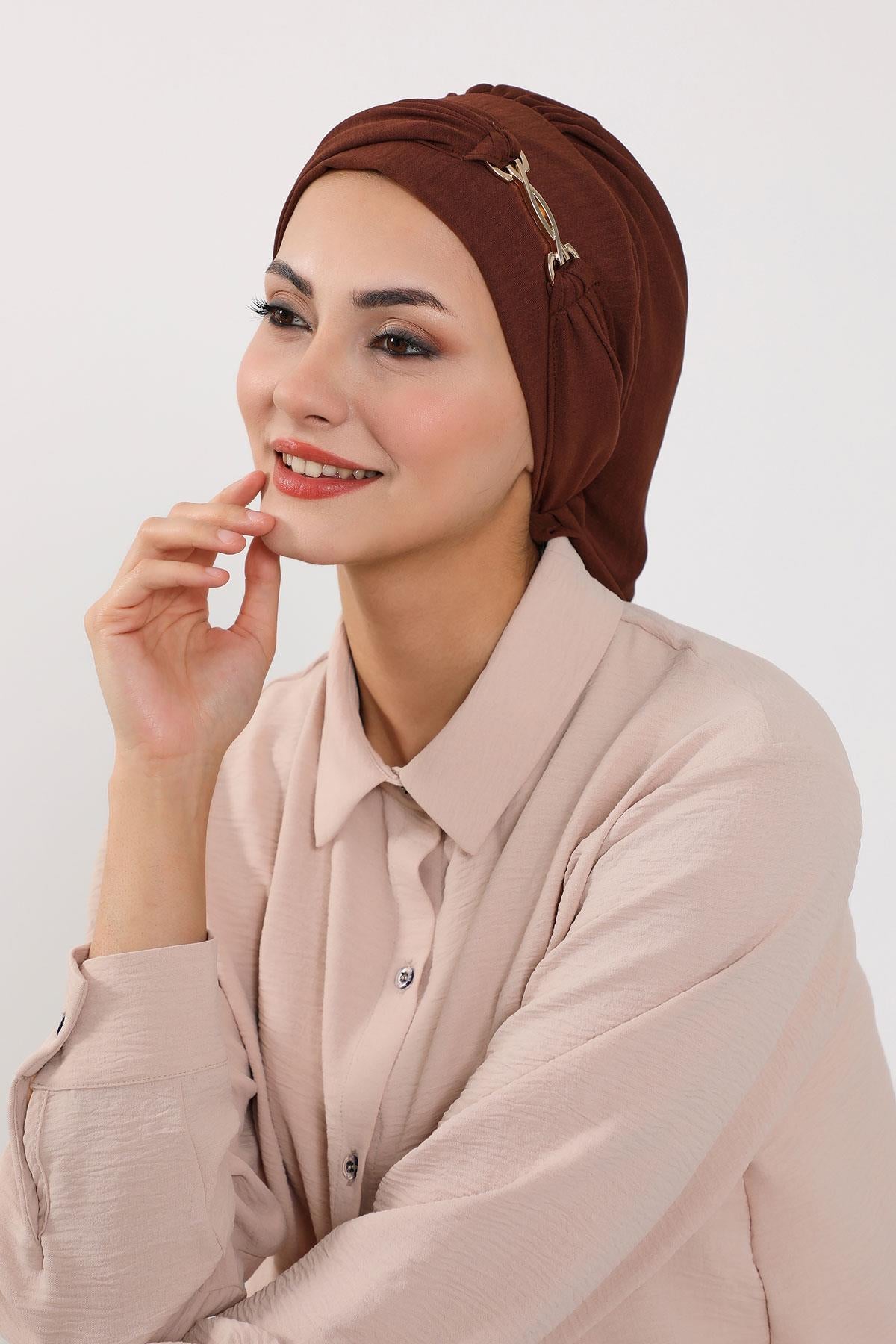 Aksesuarlı Hazır Türban,HT-93