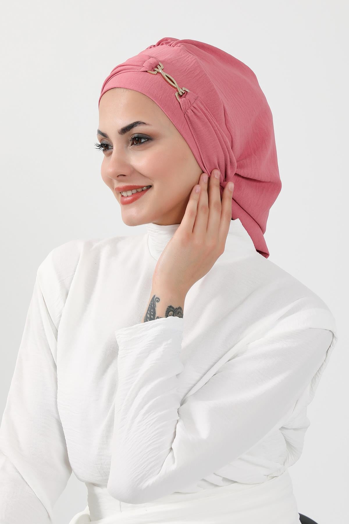 Aksesuarlı Hazır Türban,HT-93
