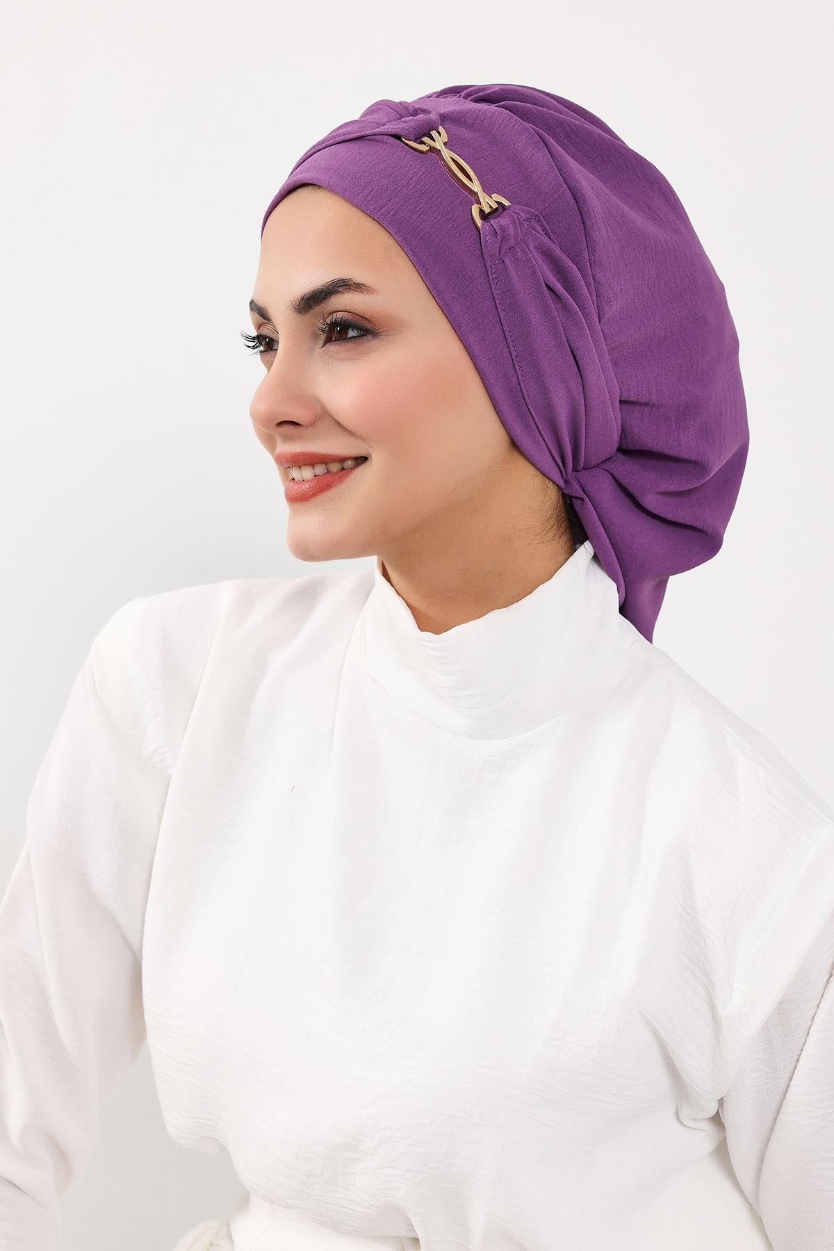 Aksesuarlı Hazır Türban,HT-93