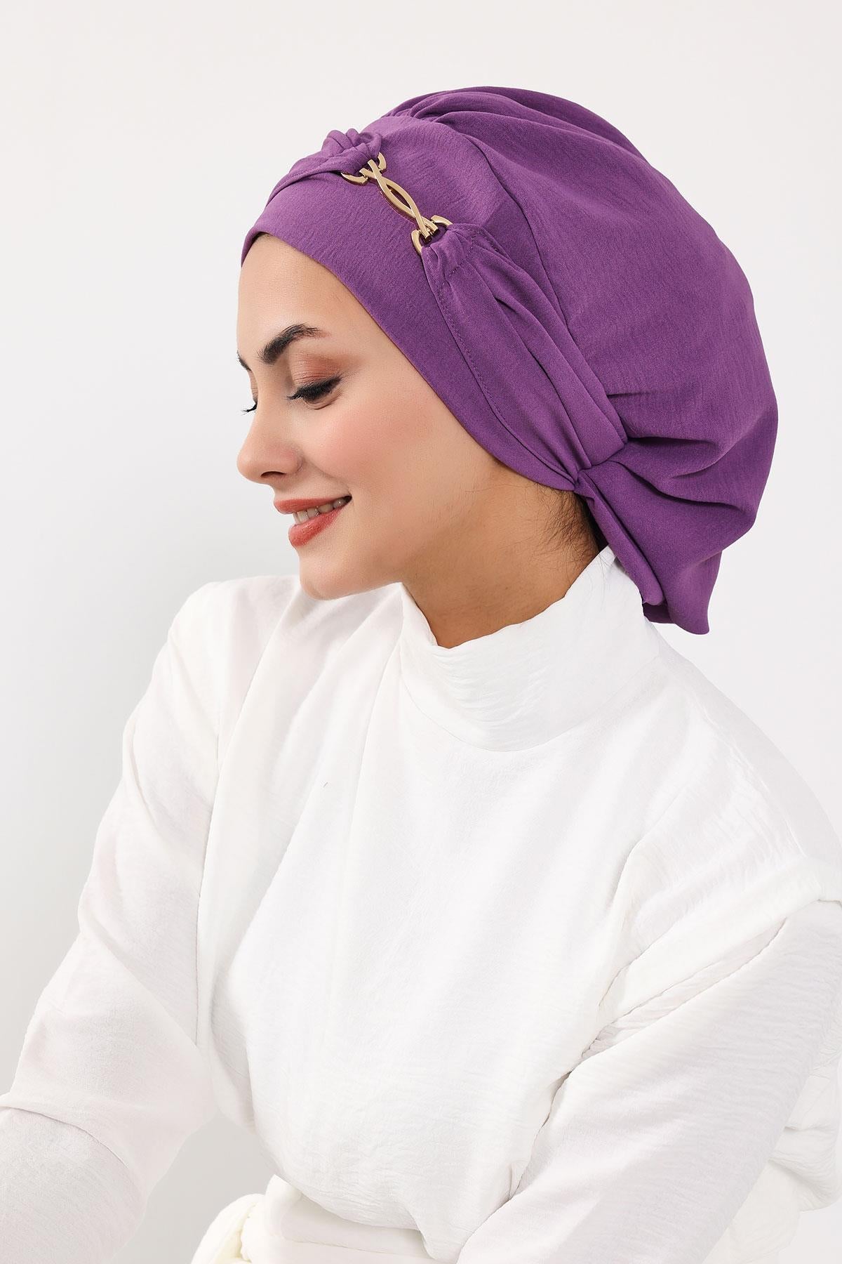 Aksesuarlı Hazır Türban,HT-93