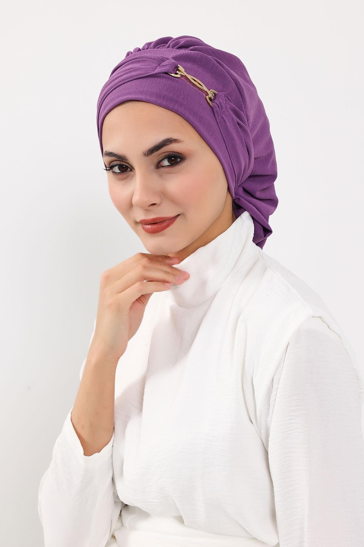 Aksesuarlı Hazır Türban,HT-93