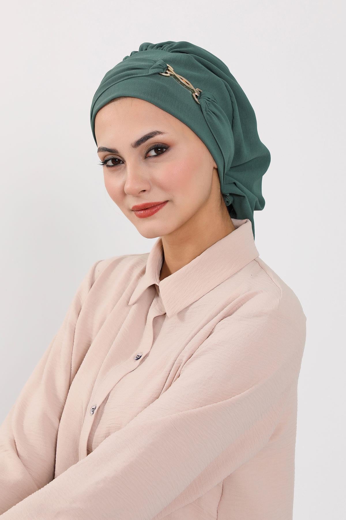 Aksesuarlı Hazır Türban,HT-93