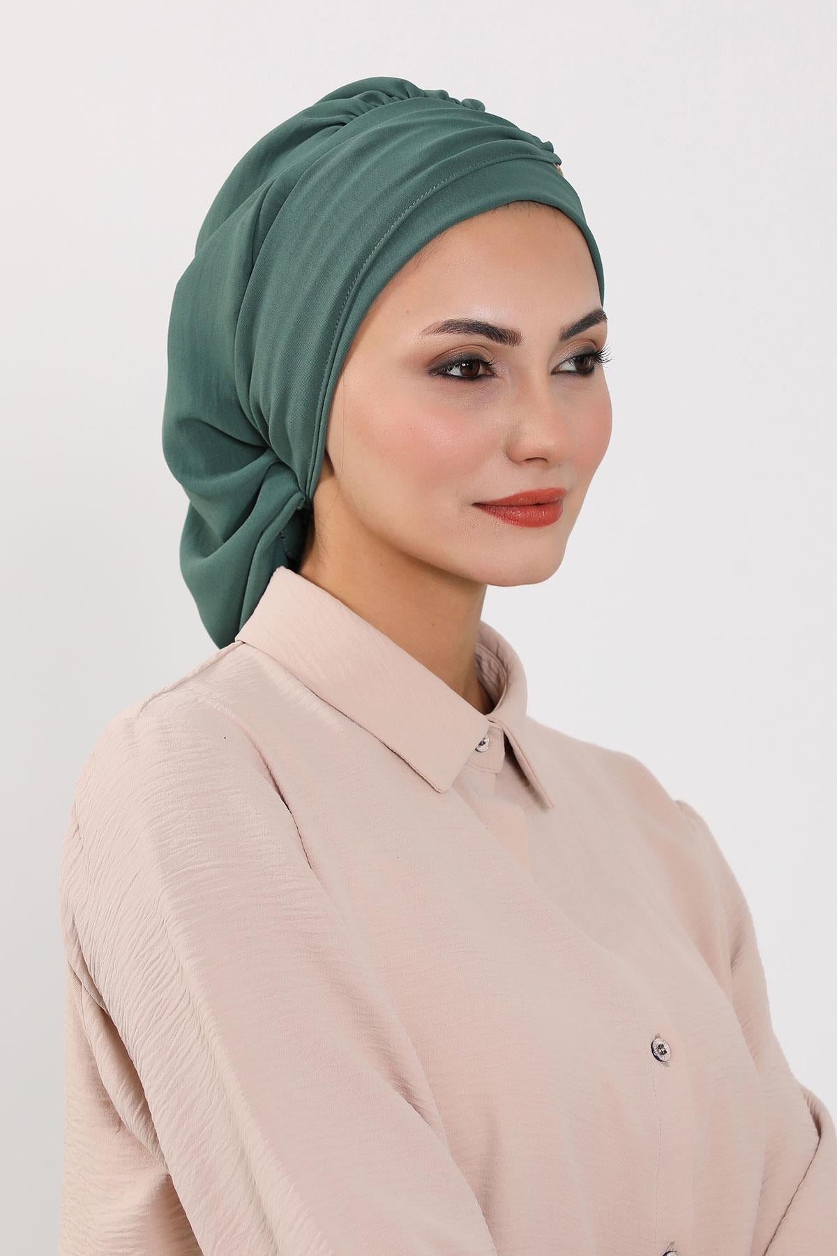 Aksesuarlı Hazır Türban,HT-93