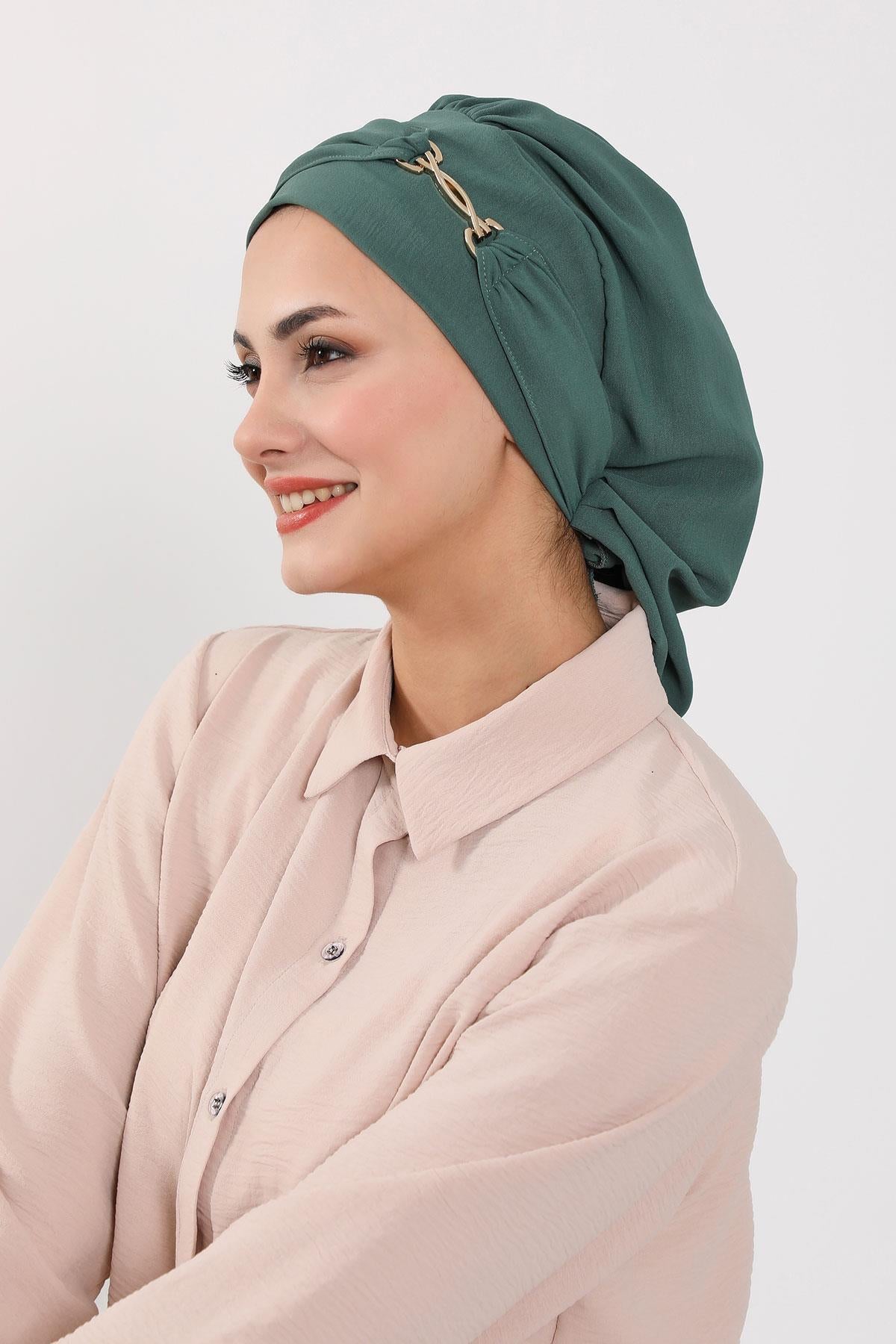 Aksesuarlı Hazır Türban,HT-93