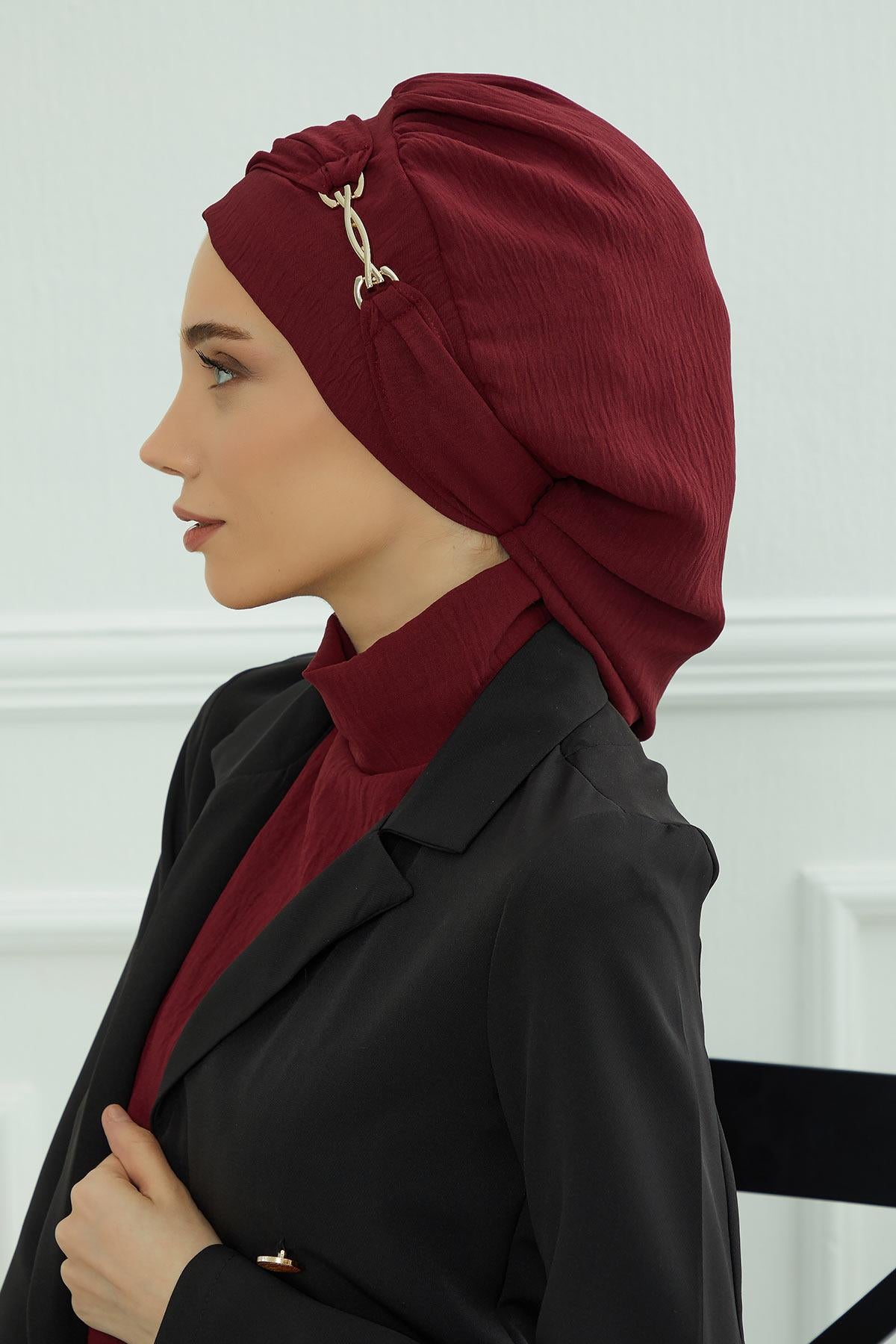Aksesuarlı Hazır Türban,HT-93