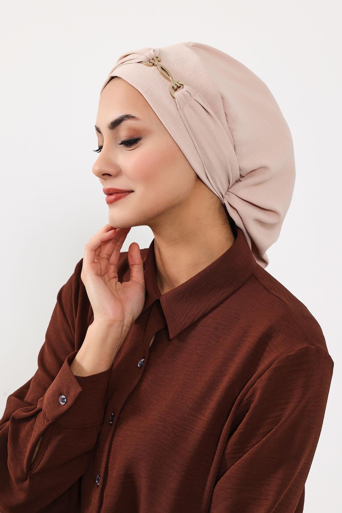 Aksesuarlı Hazır Türban,HT-93