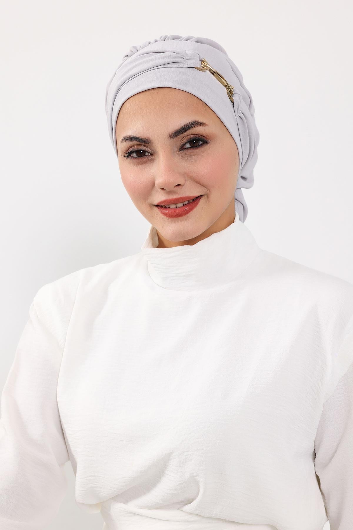 Aksesuarlı Hazır Türban,HT-93