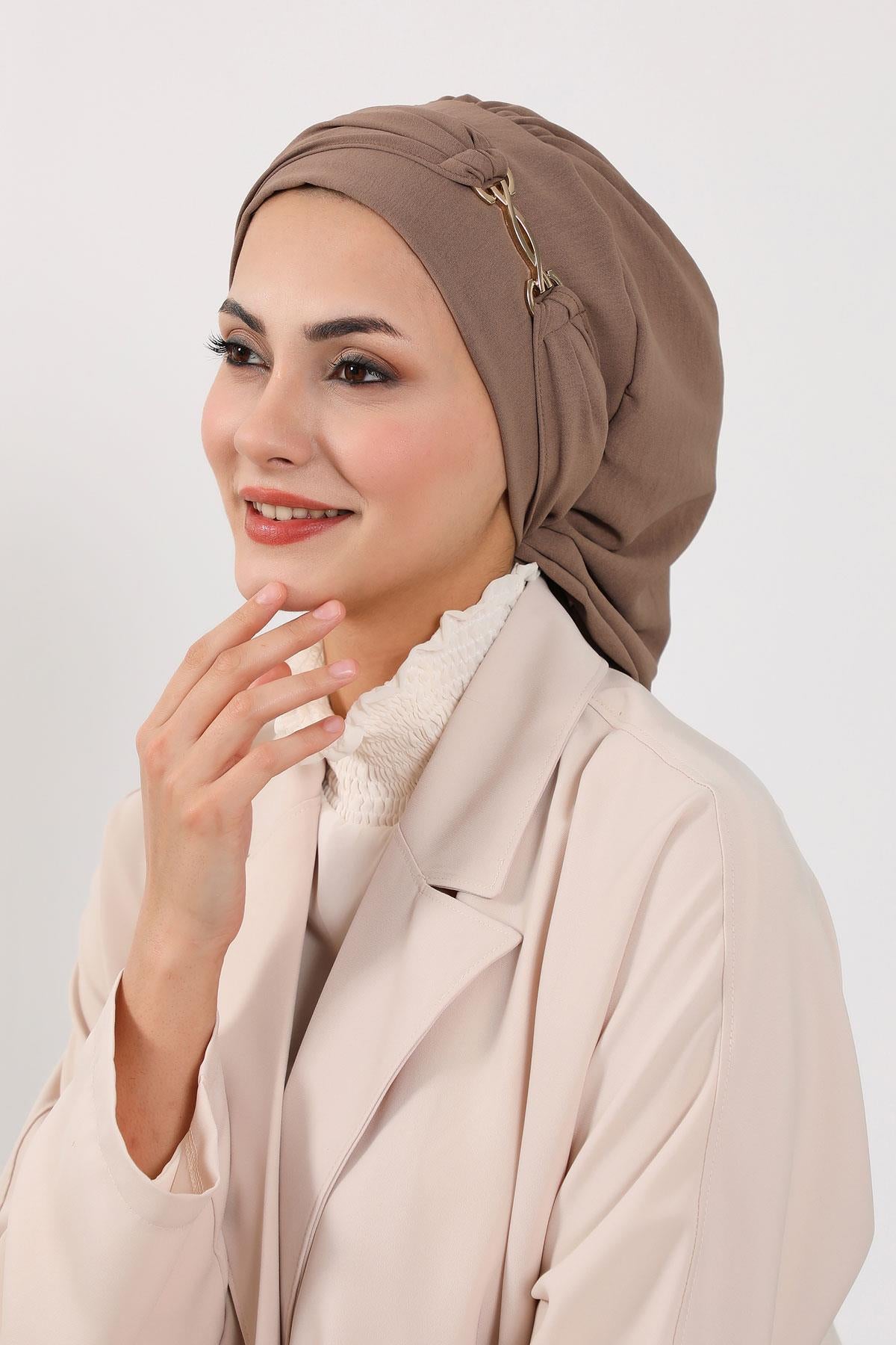 Aksesuarlı Hazır Türban,HT-93