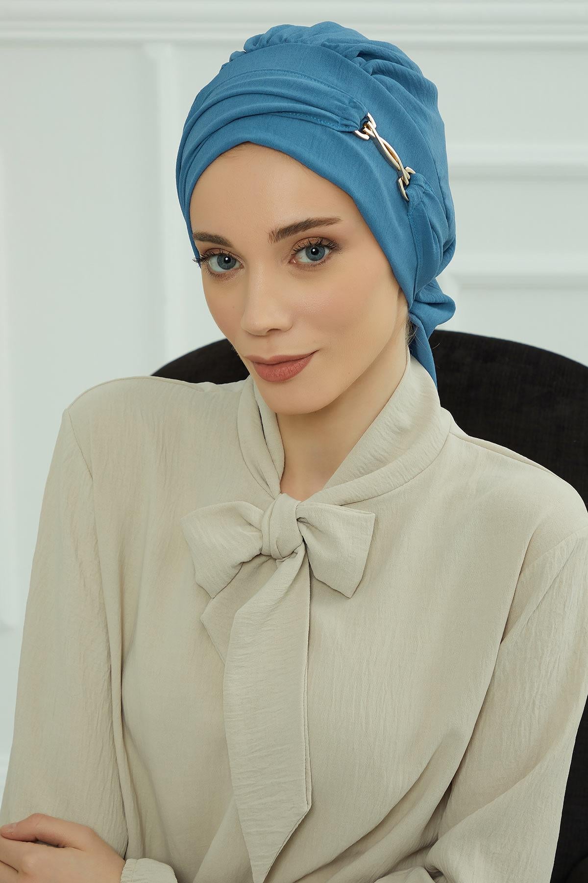 Aksesuarlı Hazır Türban,HT-93
