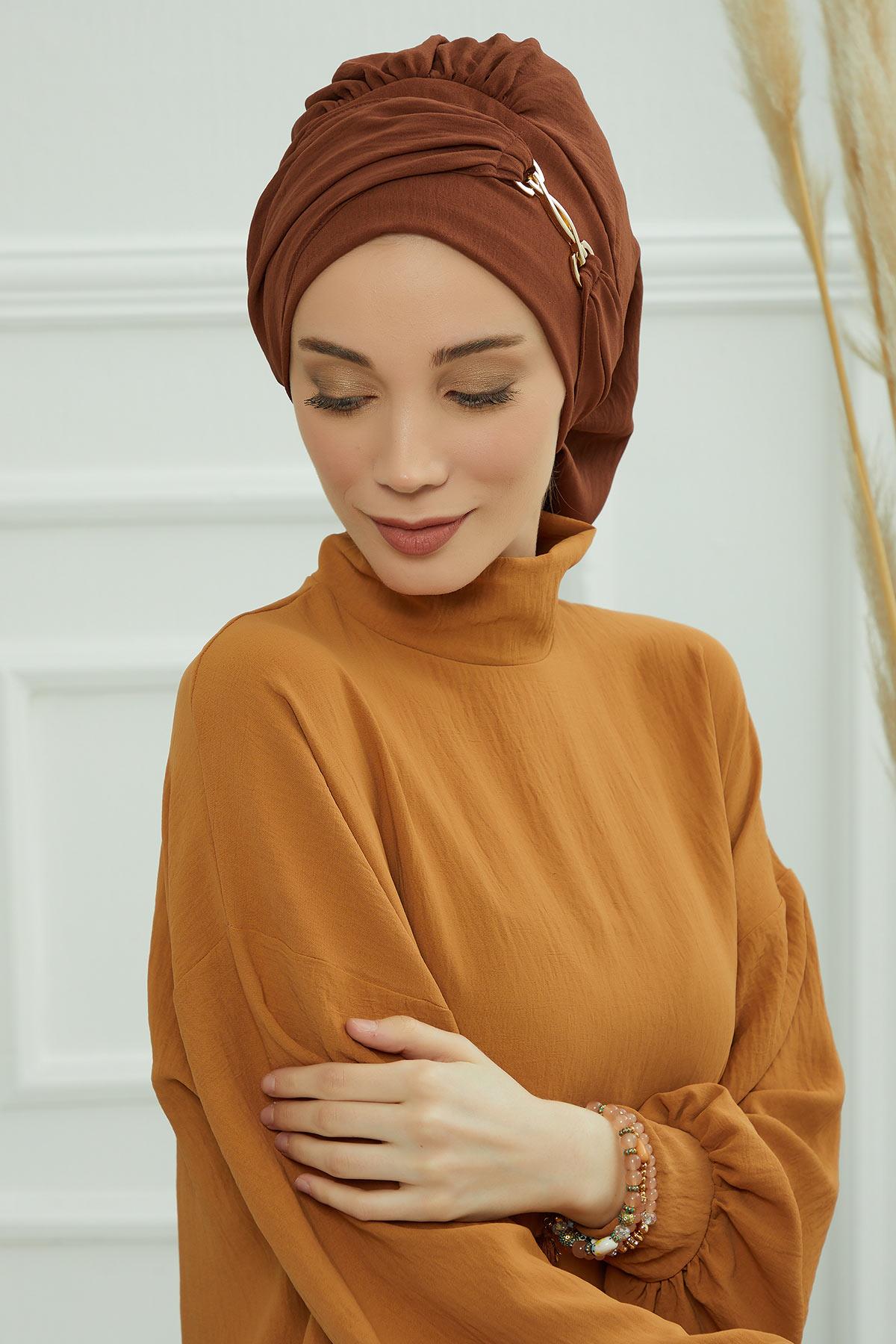 Aksesuarlı Hazır Türban,HT-93