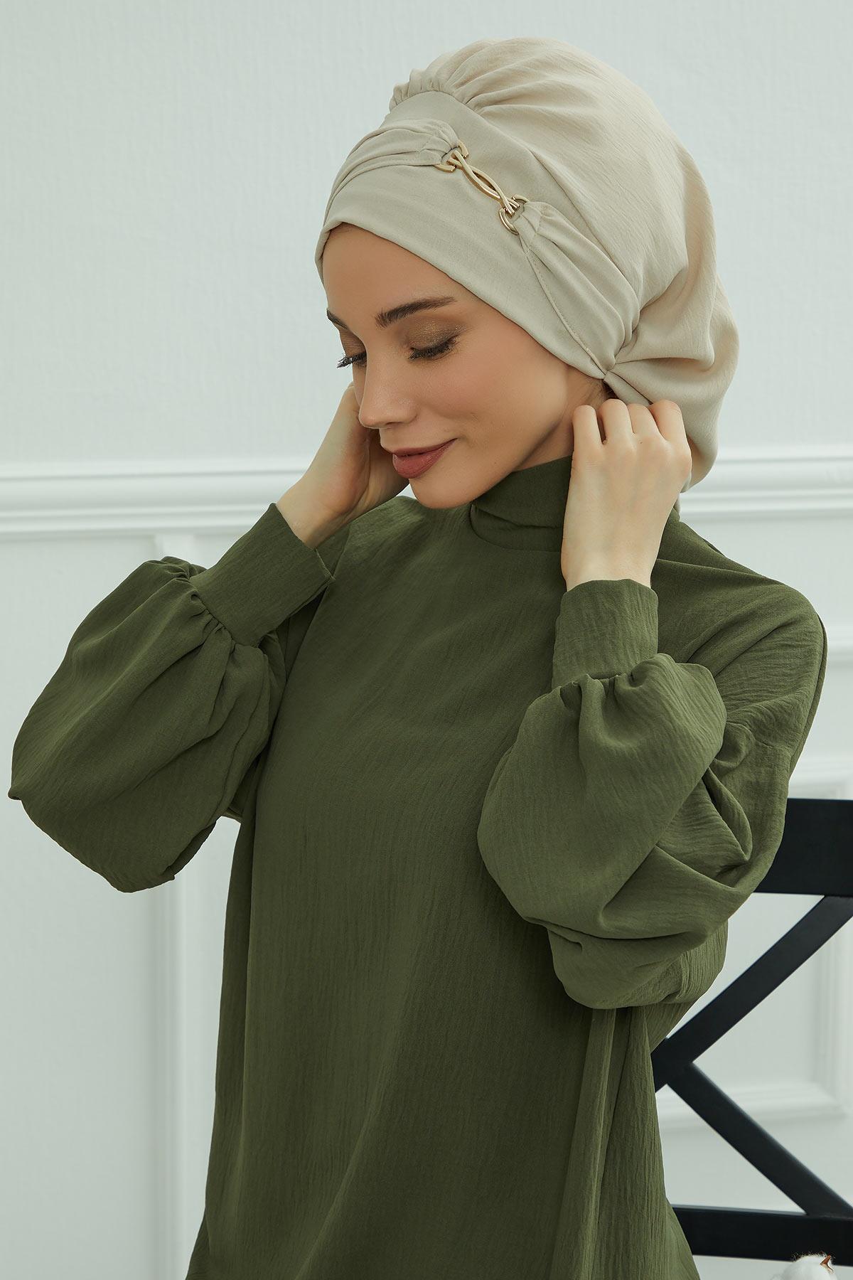 Aksesuarlı Hazır Türban,HT-93