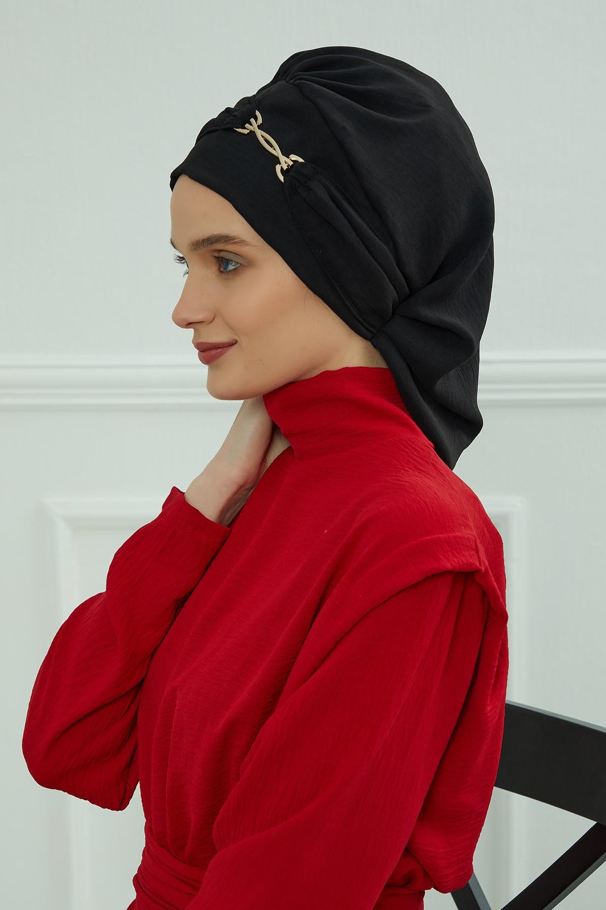 Aksesuarlı Hazır Türban,HT-93