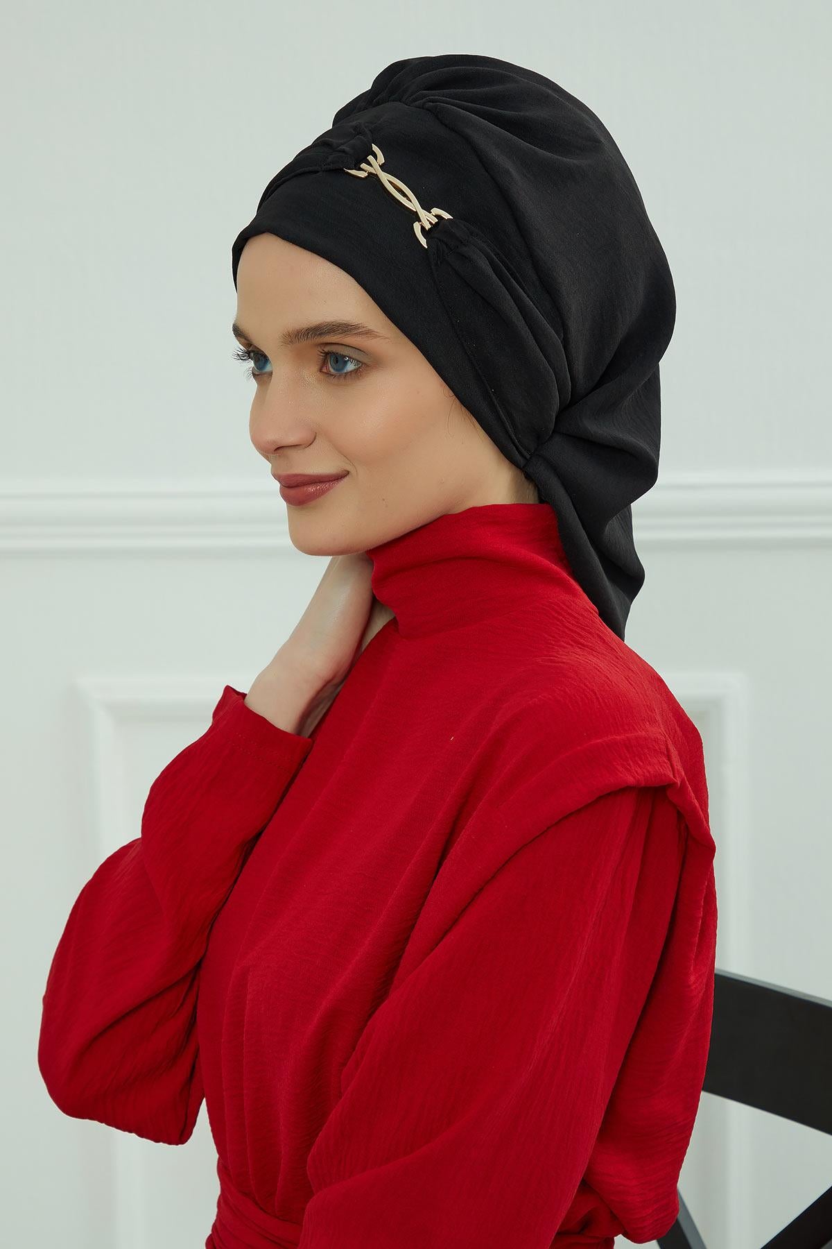 Aksesuarlı Hazır Türban,HT-93