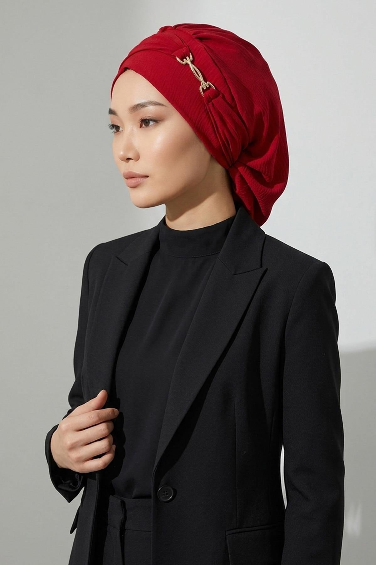 Aksesuarlı Hazır Türban,HT-93