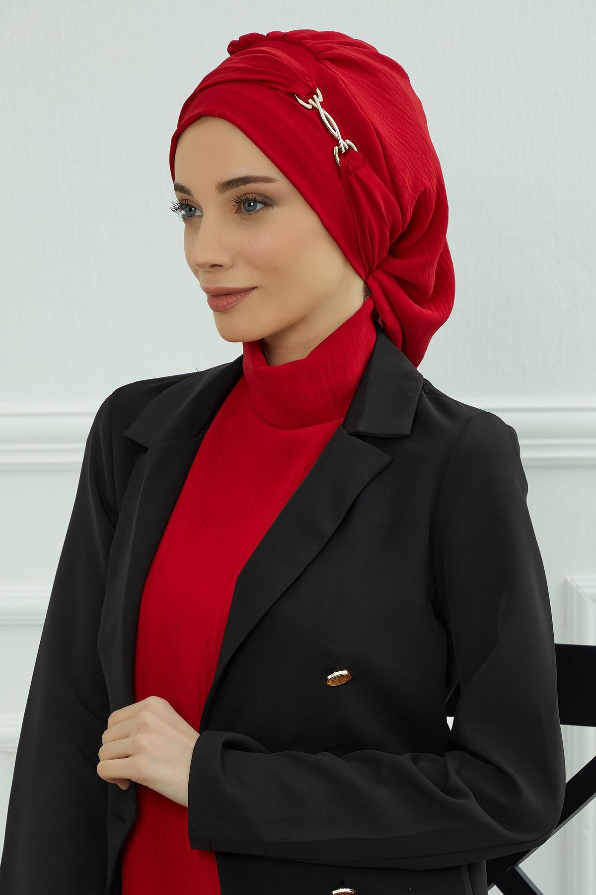 Aksesuarlı Hazır Türban,HT-93