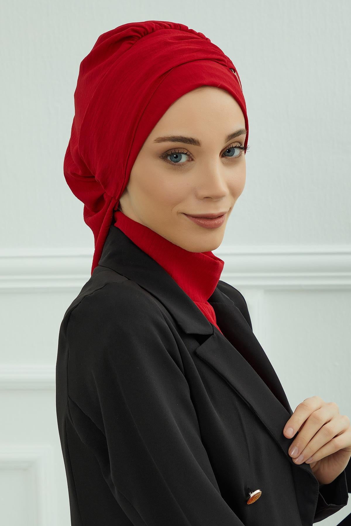 Aksesuarlı Hazır Türban,HT-93
