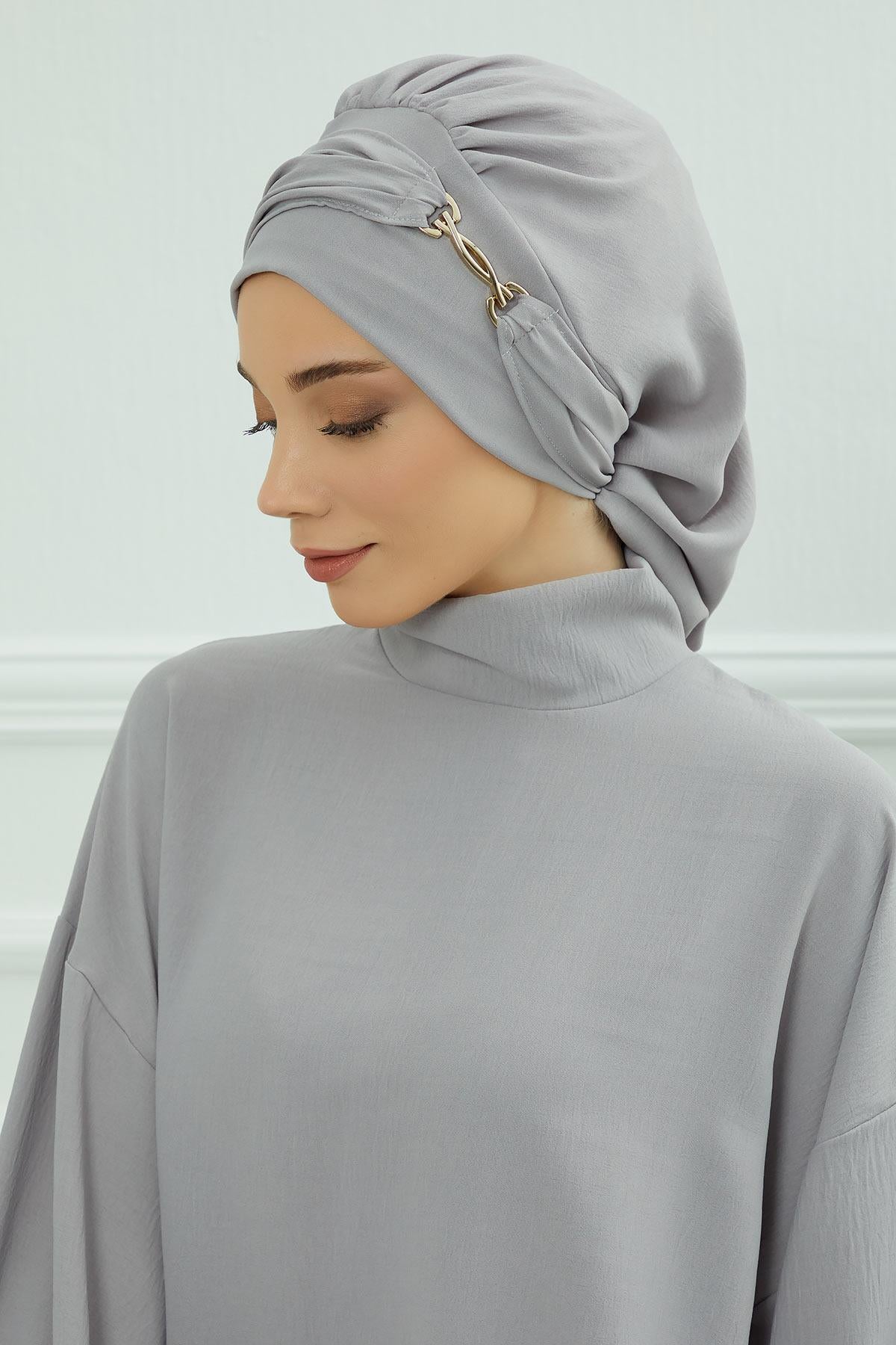 Aksesuarlı Hazır Türban,HT-93