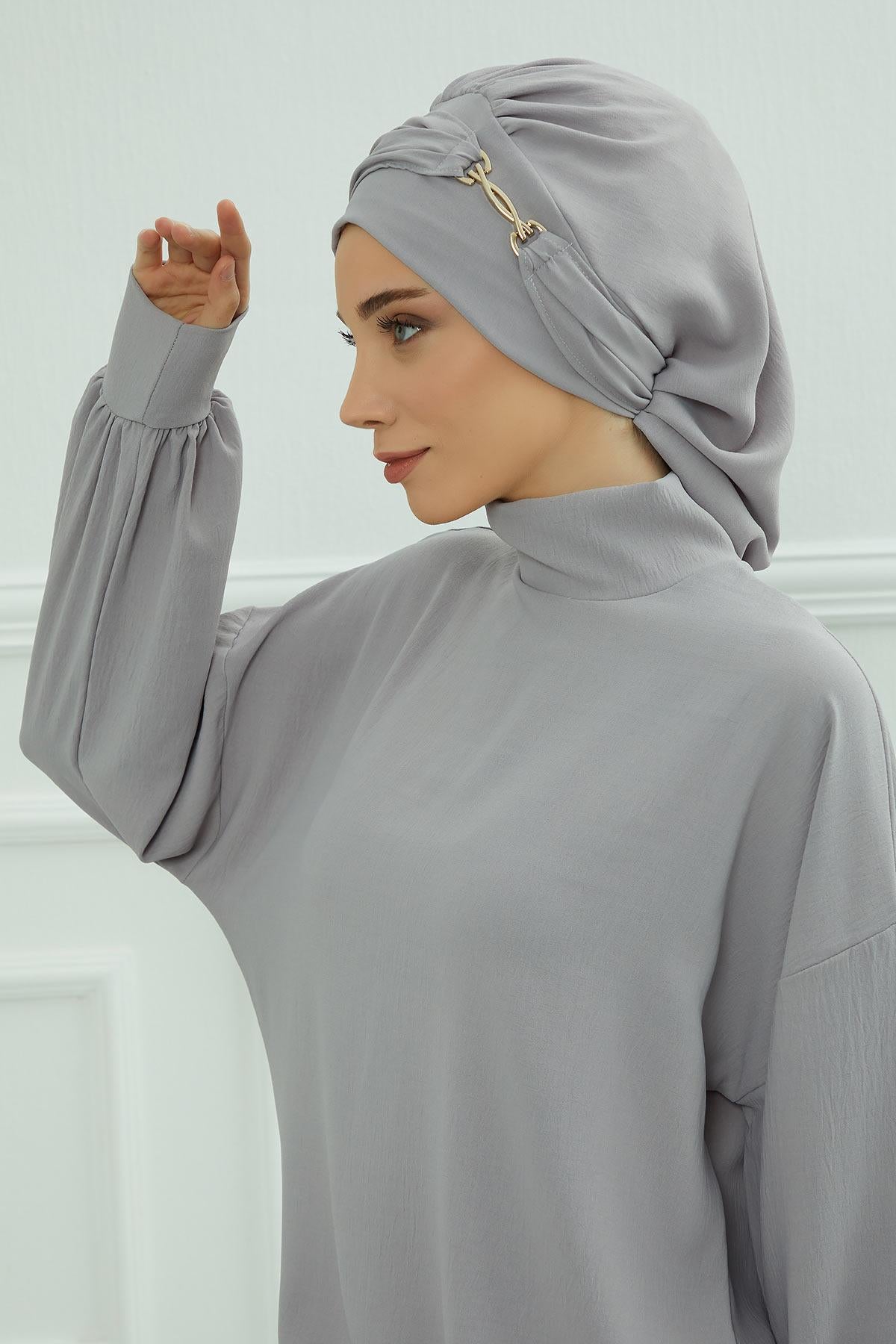 Aksesuarlı Hazır Türban,HT-93