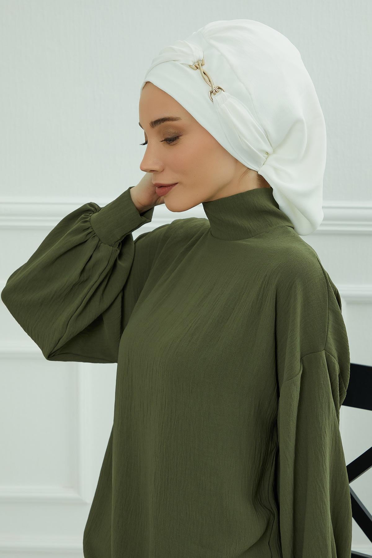 Aksesuarlı Hazır Türban,HT-93