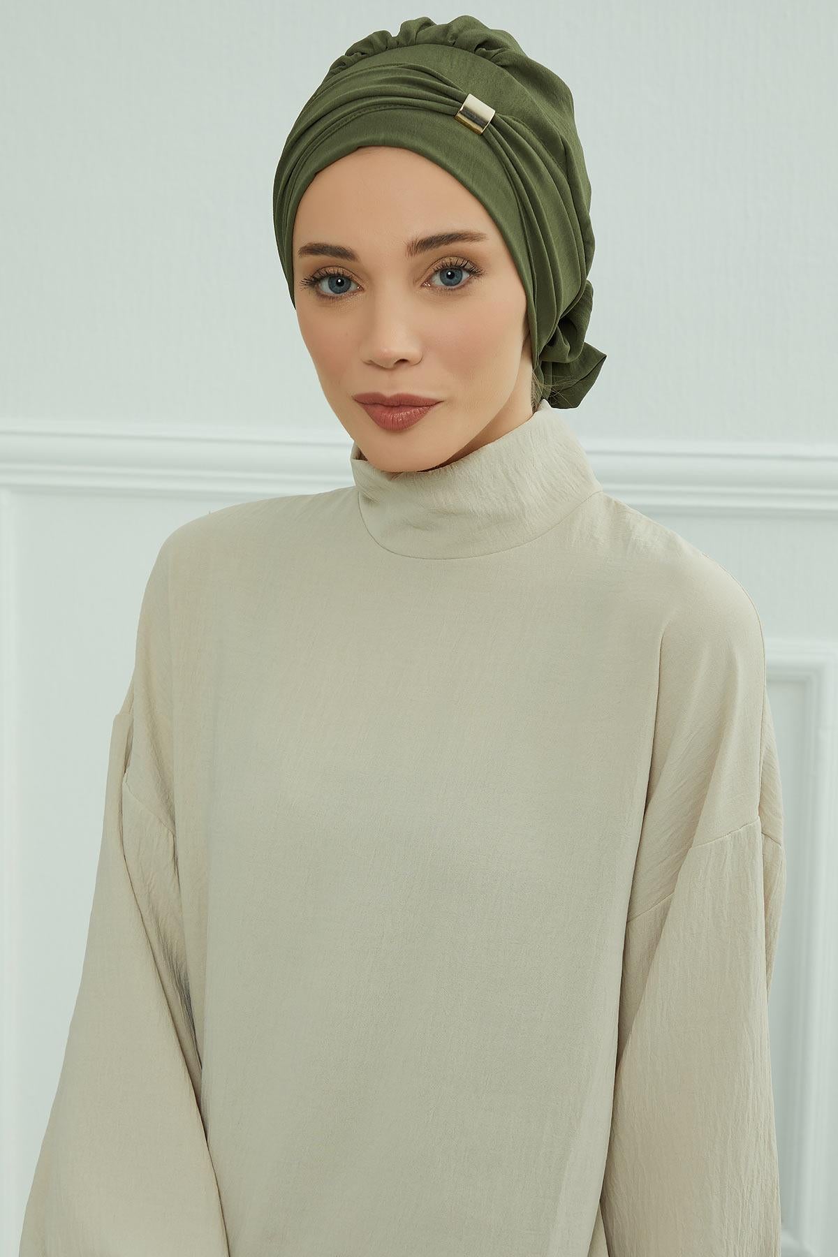 Aksesuarlı Hazır Türban,HT-95