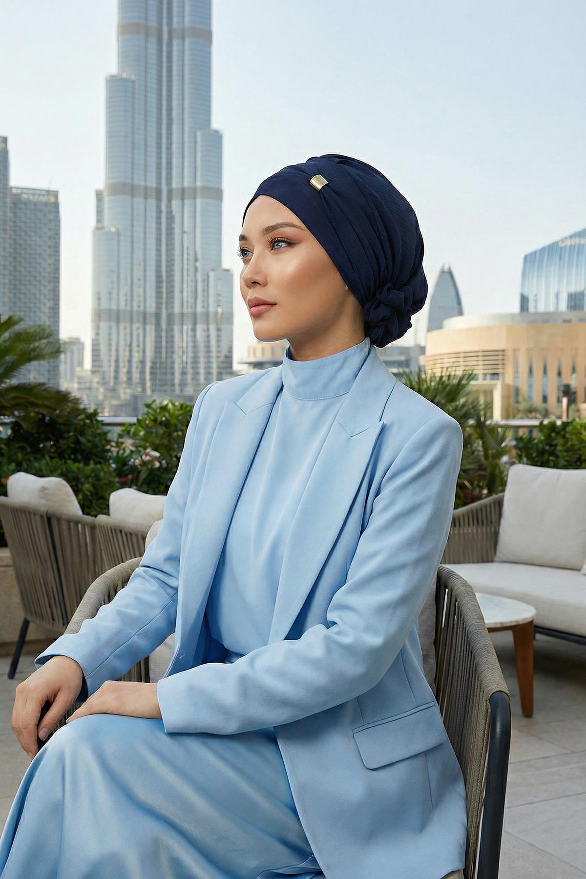 Aksesuarlı Hazır Türban,HT-95