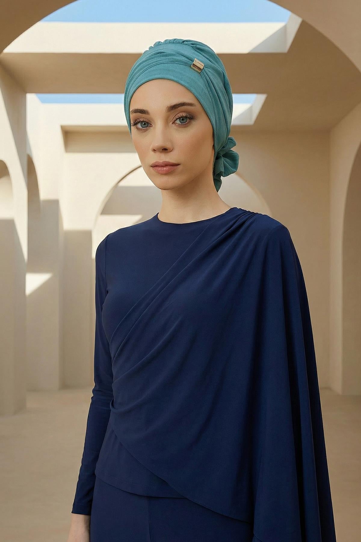 Aksesuarlı Hazır Türban,HT-95