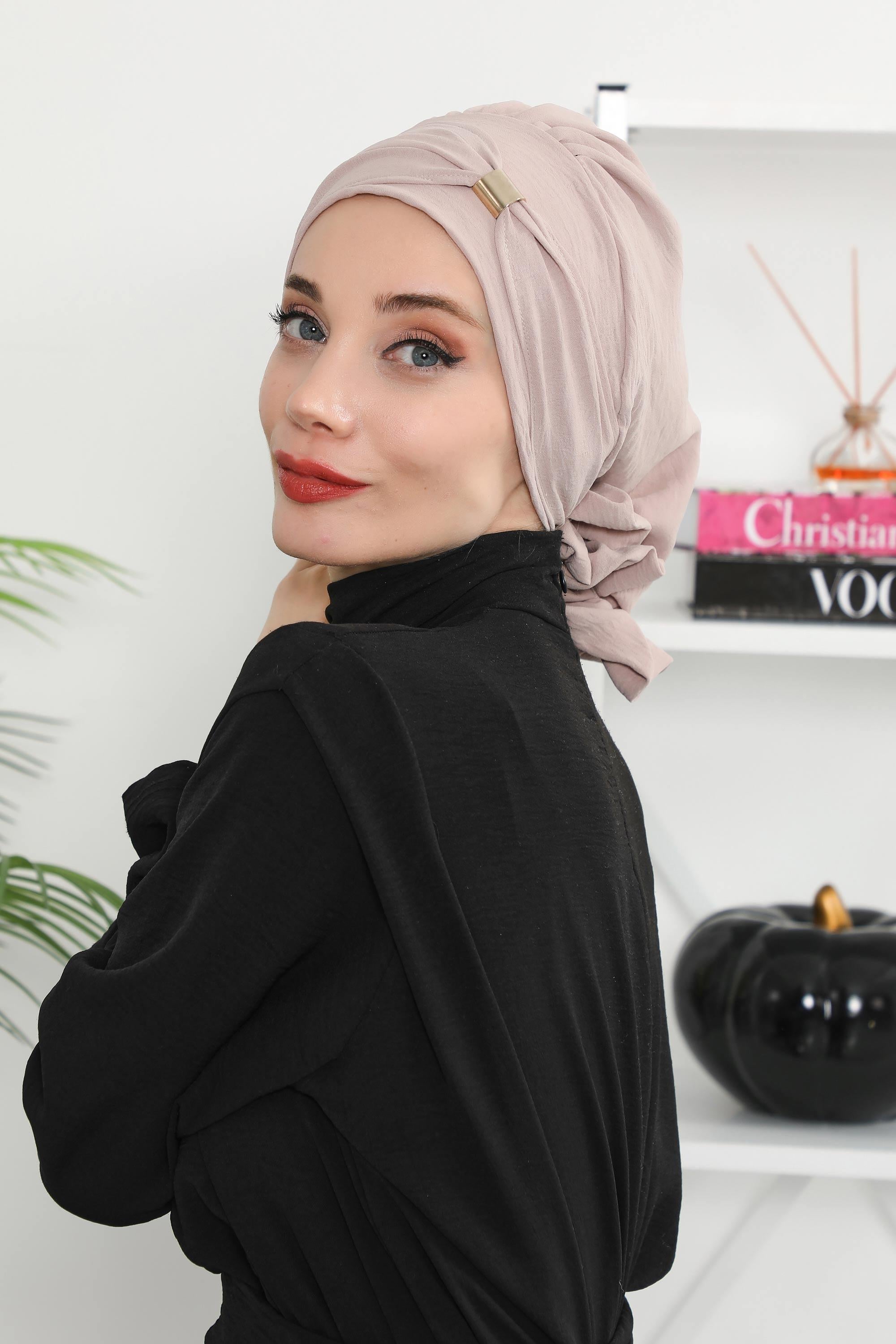 Aksesuarlı Hazır Türban,HT-95