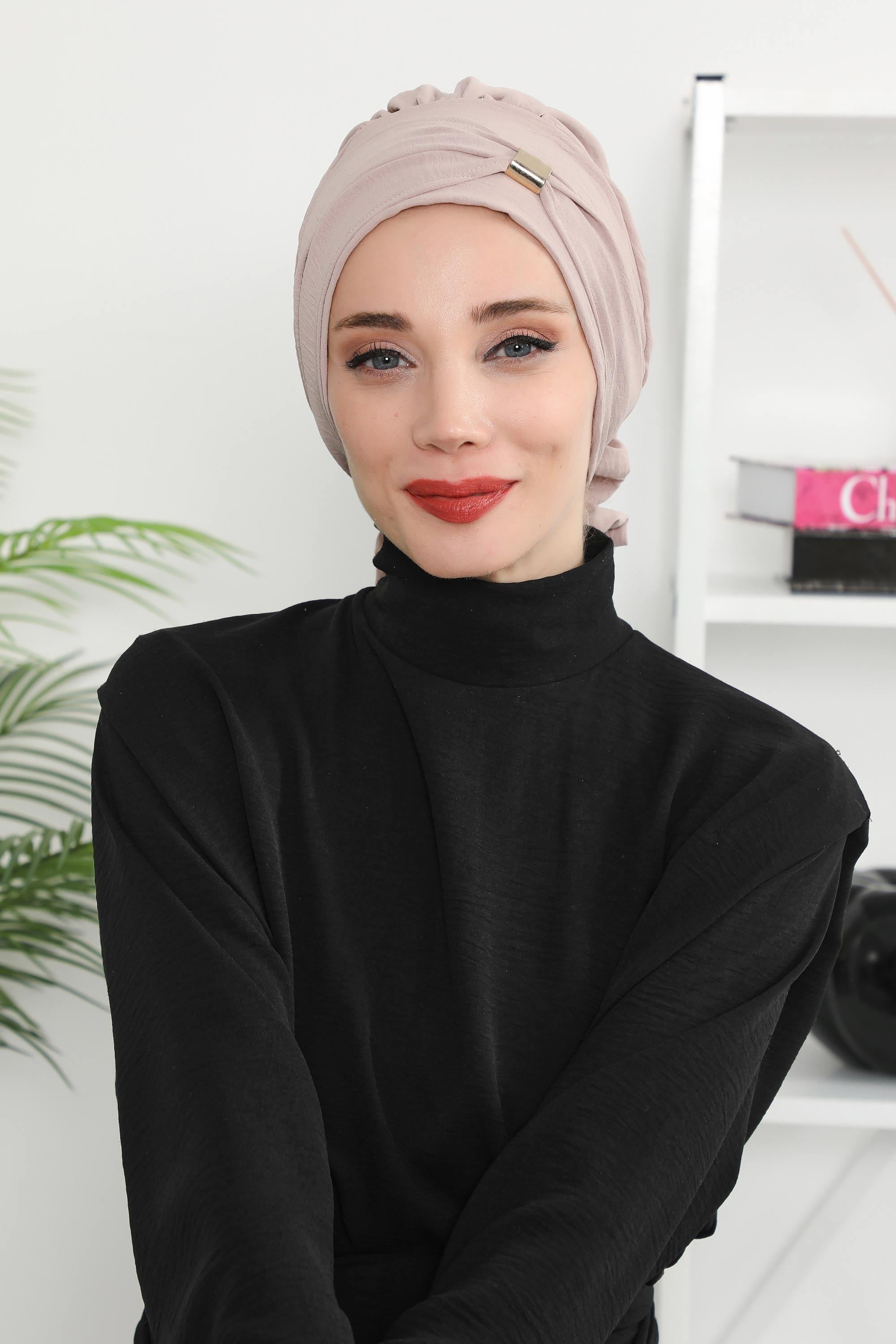 Aksesuarlı Hazır Türban,HT-95