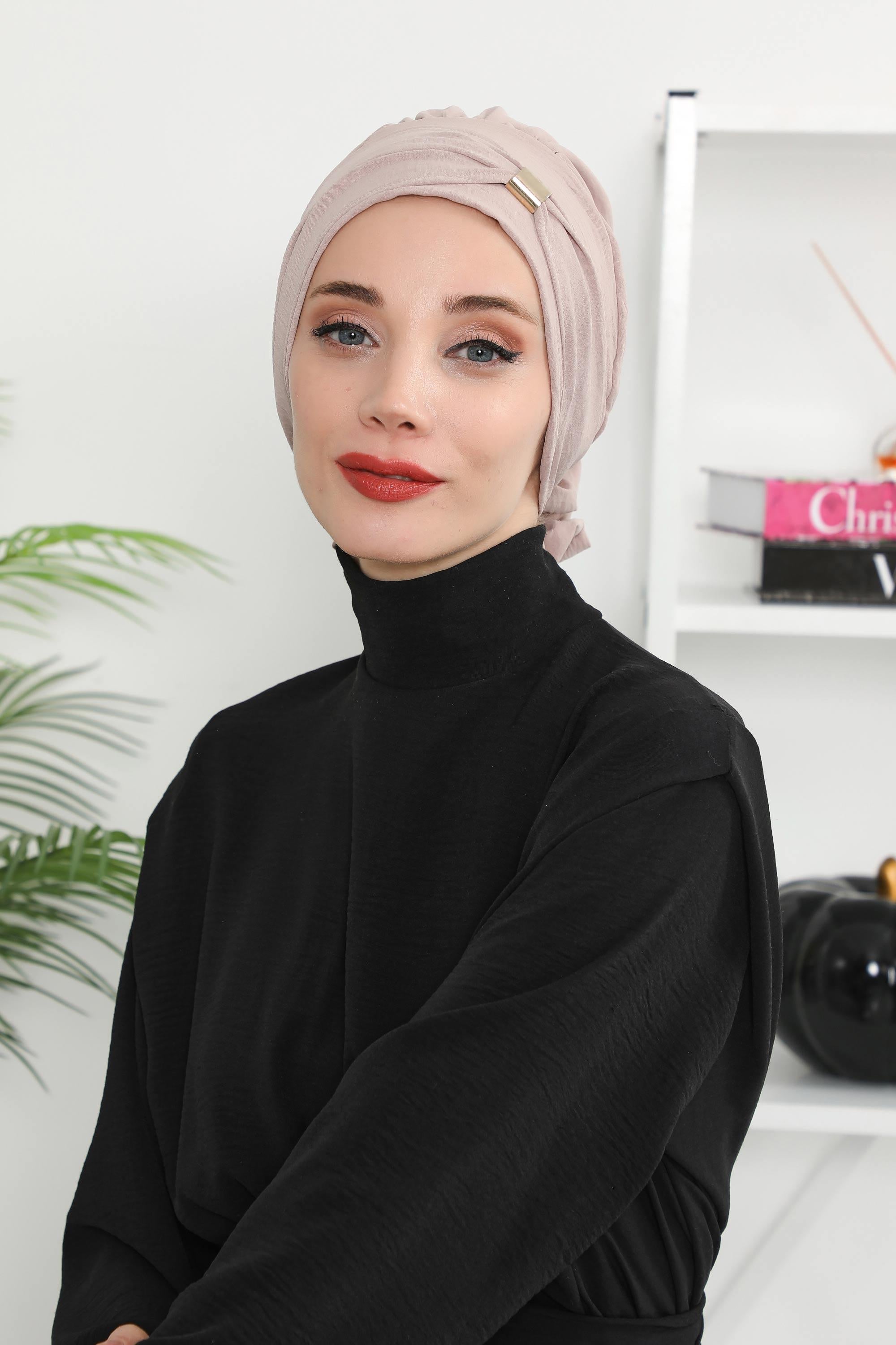 Aksesuarlı Hazır Türban,HT-95