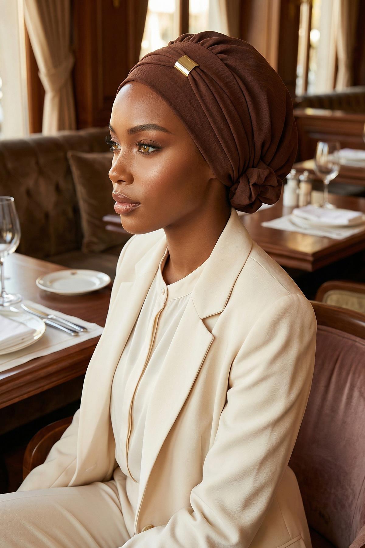 Aksesuarlı Hazır Türban,HT-95