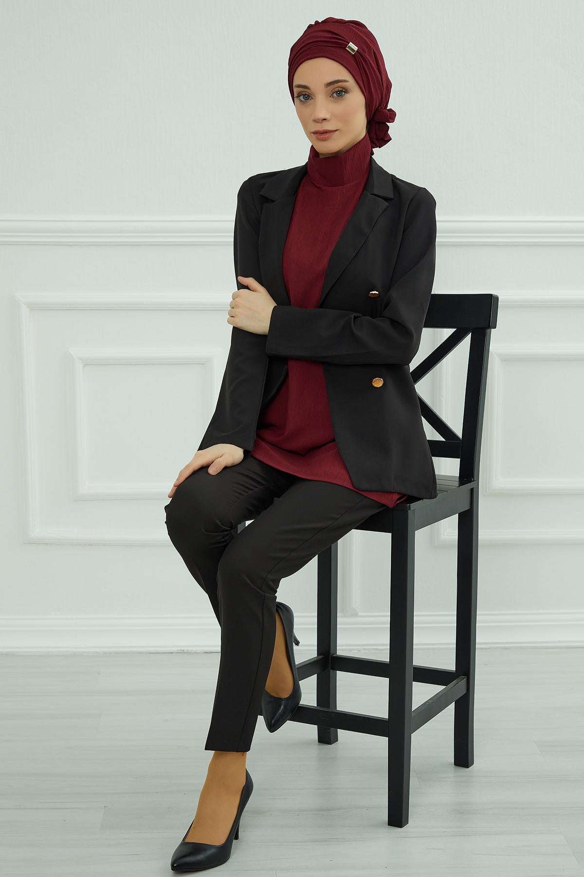 Aksesuarlı Hazır Türban,HT-95