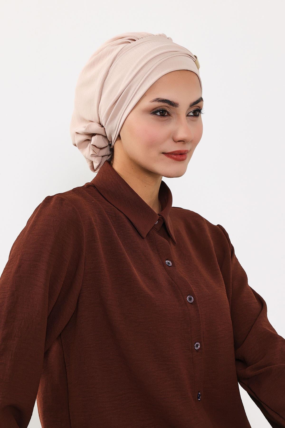 Aksesuarlı Hazır Türban,HT-95