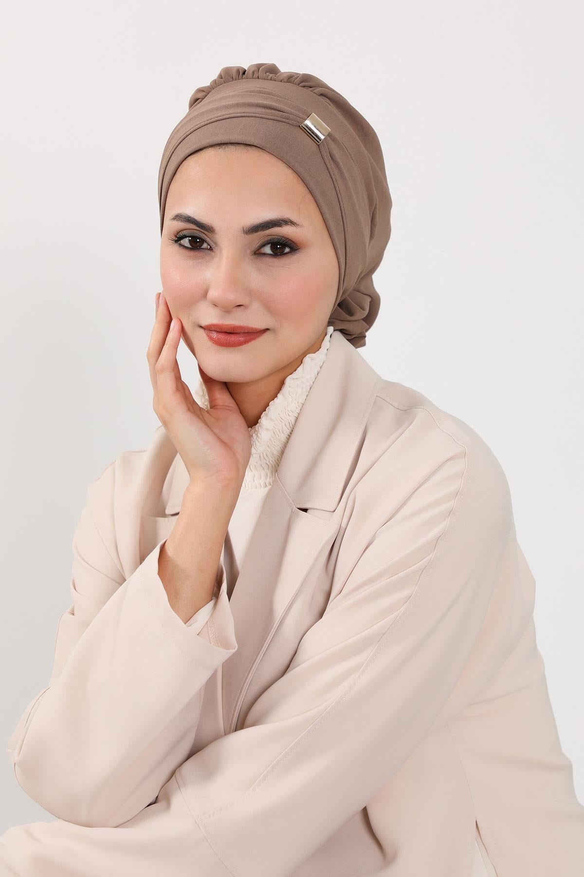 Aksesuarlı Hazır Türban,HT-95