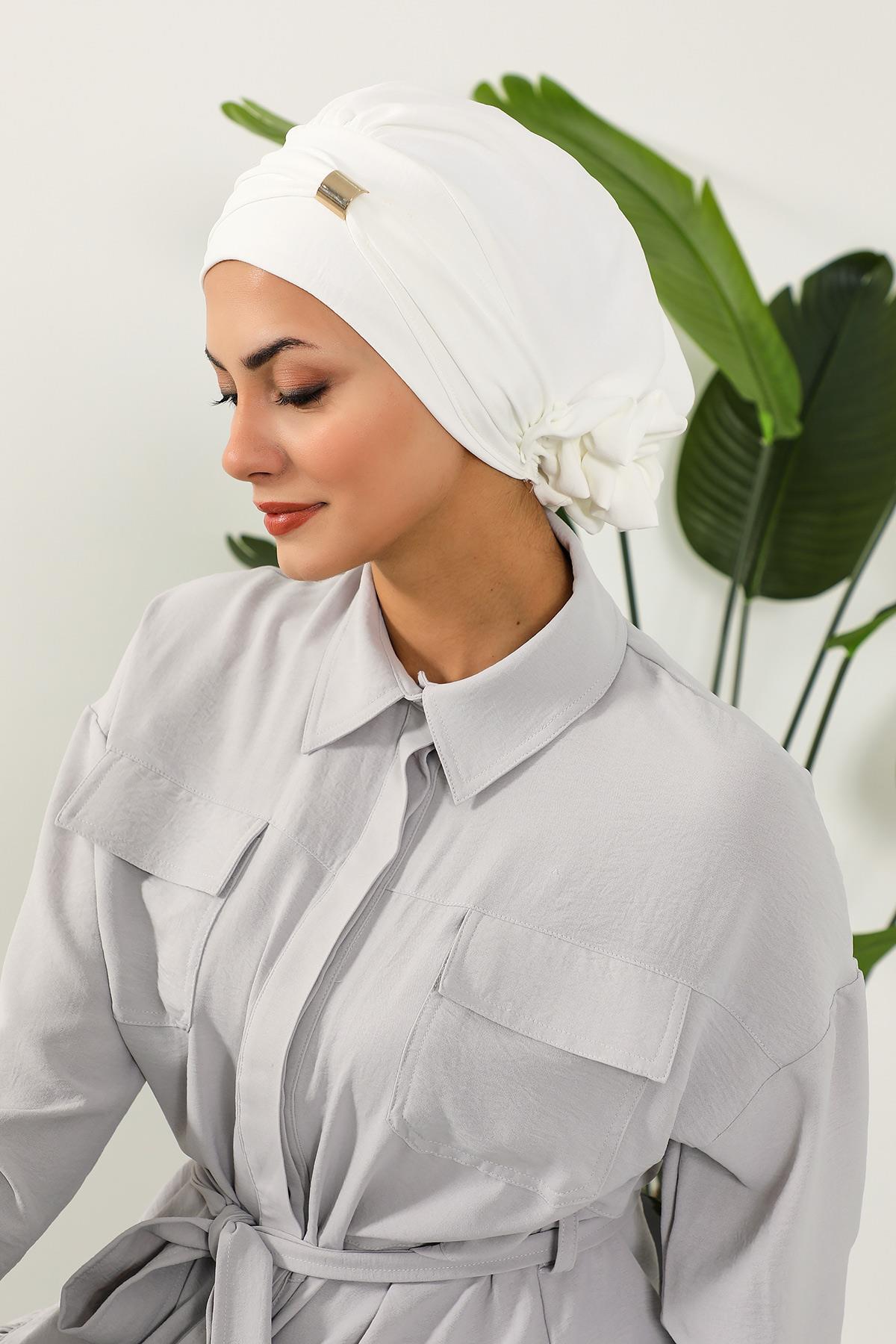 Aksesuarlı Hazır Türban,HT-95