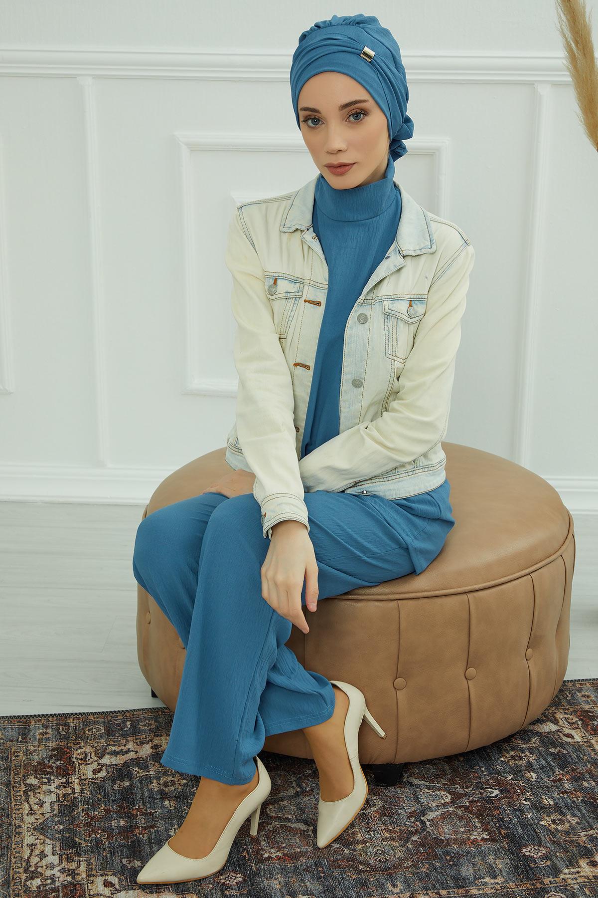 Aksesuarlı Hazır Türban,HT-95