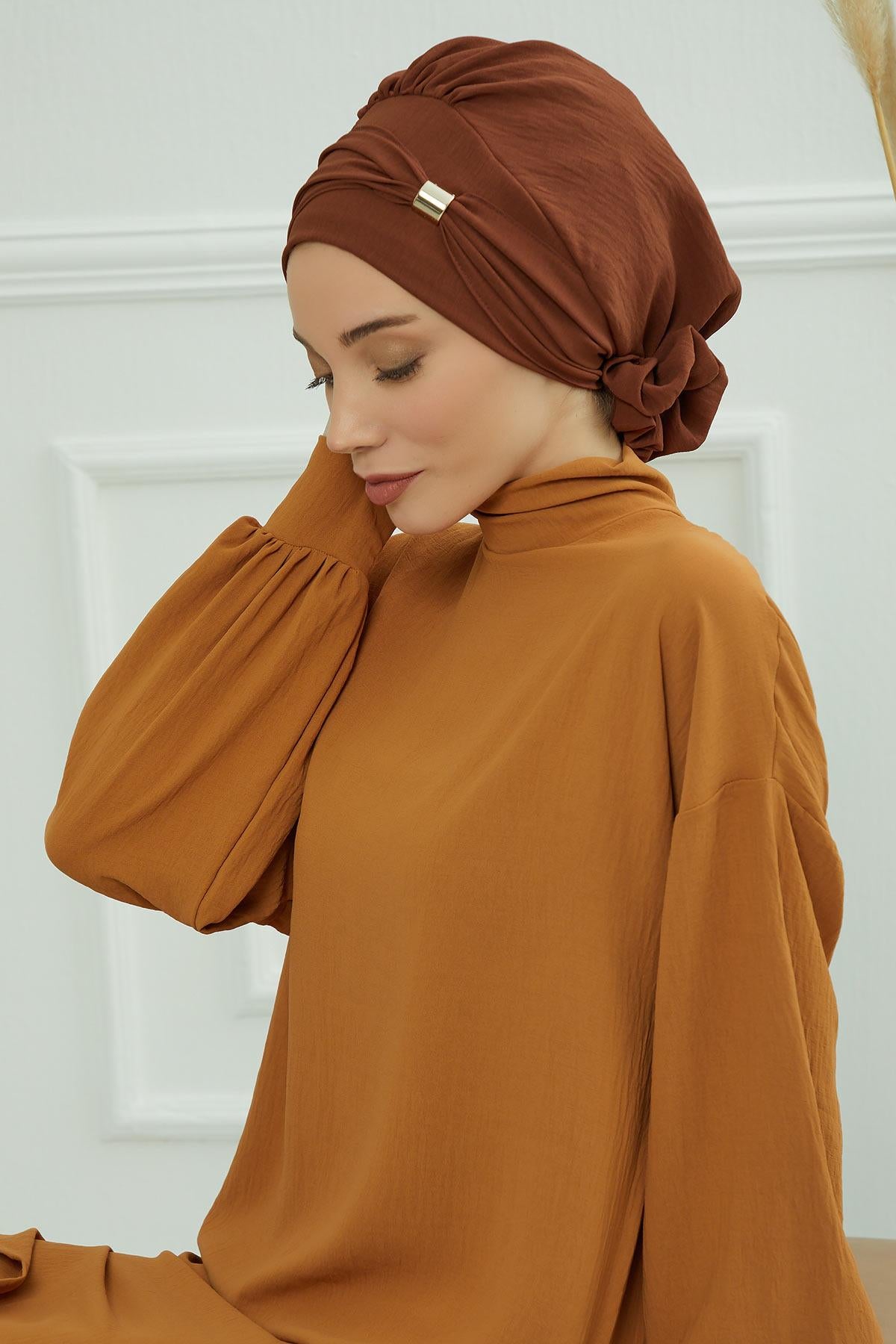 Aksesuarlı Hazır Türban,HT-95