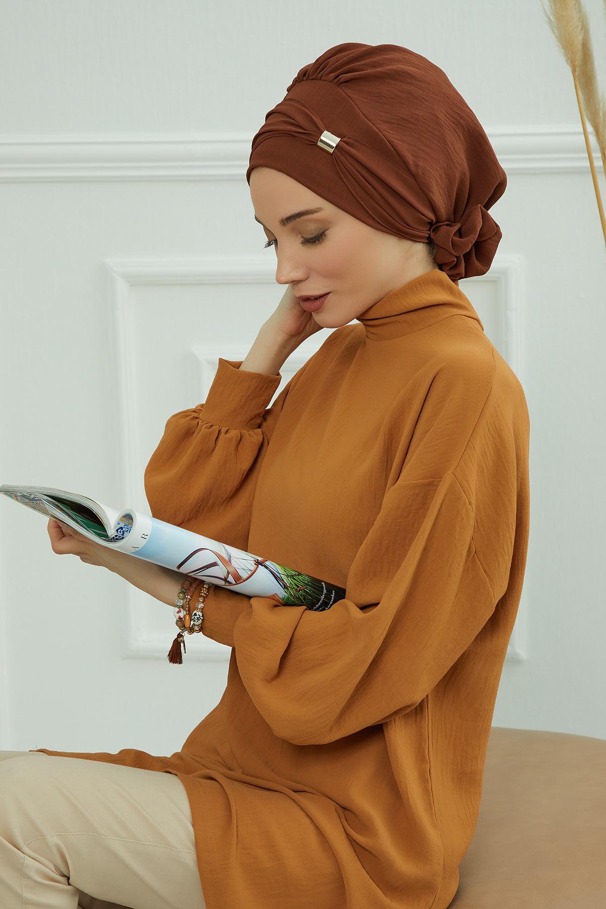 Aksesuarlı Hazır Türban,HT-95