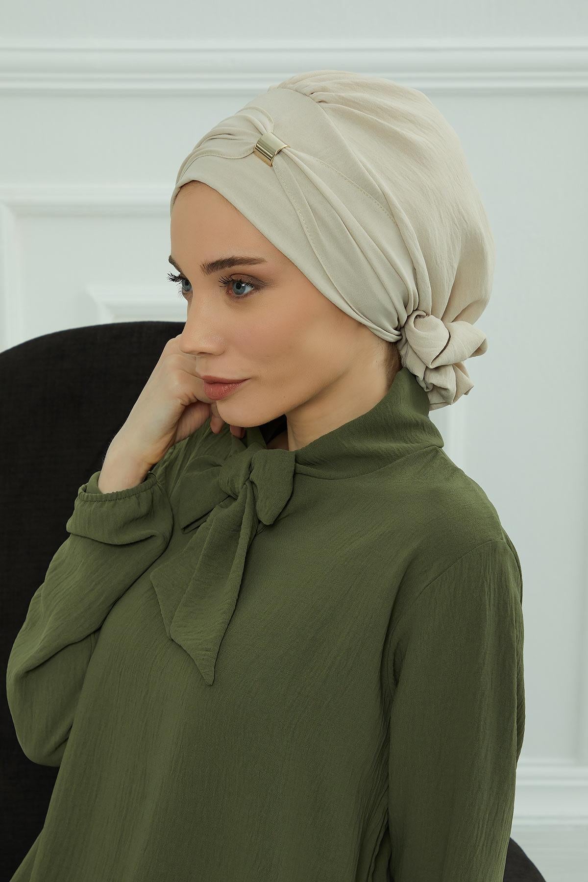 Aksesuarlı Hazır Türban,HT-95