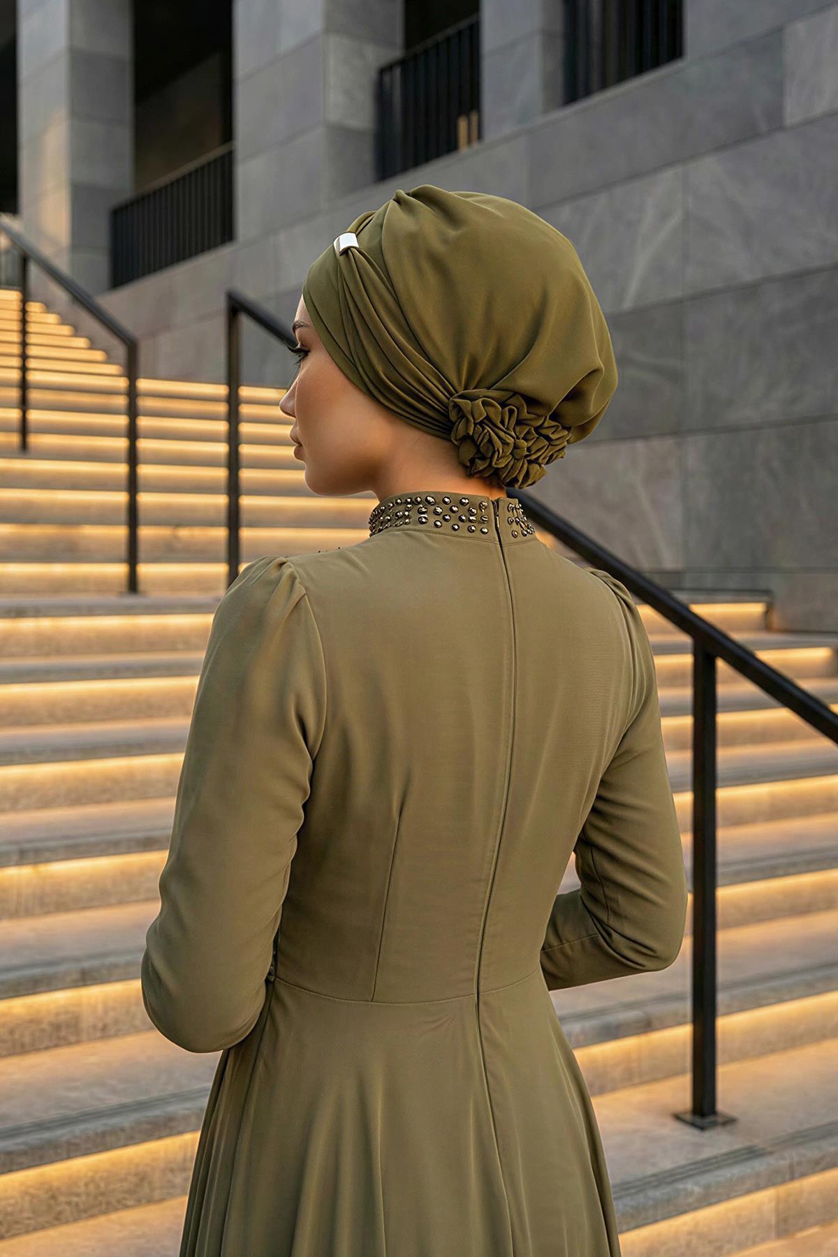 Aksesuarlı Şifon Hazır Türban,HT-95S,HT-95S