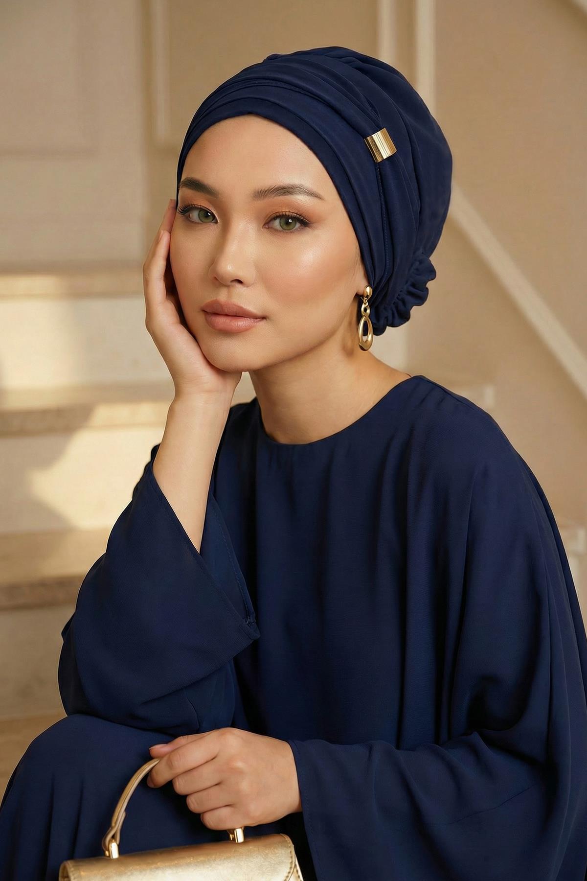 Aksesuarlı Şifon Hazır Türban,HT-95S,HT-95S