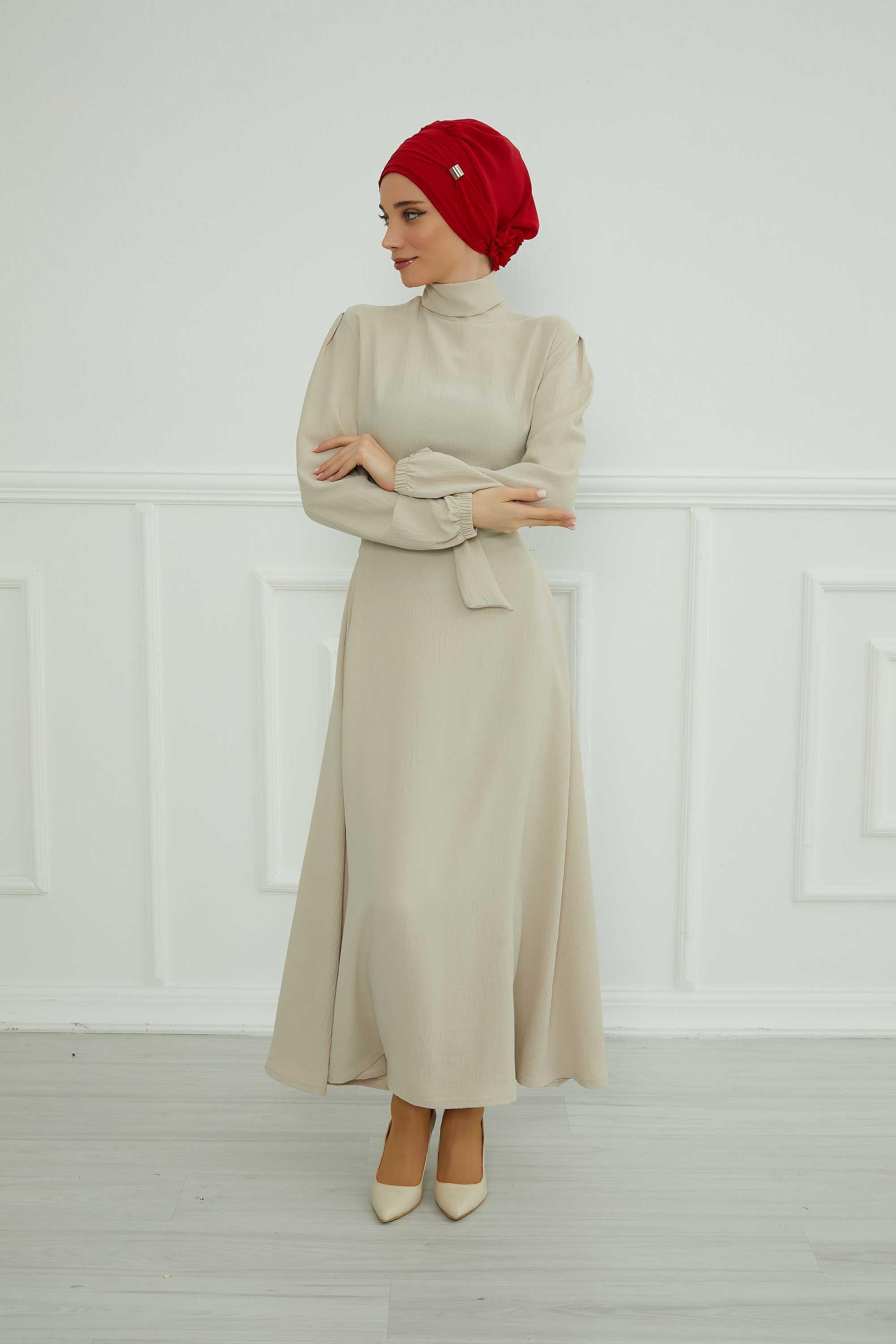 Aksesuarlı Şifon Hazır Türban,HT-95S,HT-95S