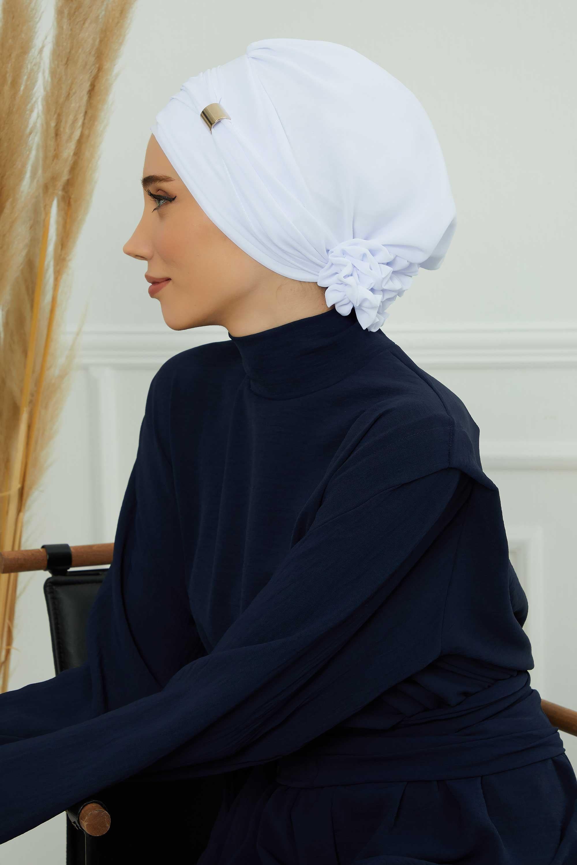 Aksesuarlı Şifon Hazır Türban,HT-95S,HT-95S