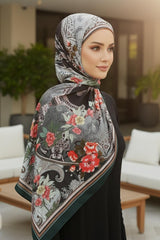 Arkadan Bağlamalı Desenli Pratik Şal,PS-201
