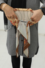 Arkadan Bağlanabilir Desenli Bone Türban,DB-203