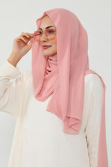 Arkadan Bağlanan Penye İç Boneli Pratik Şifon Şal,PS-51