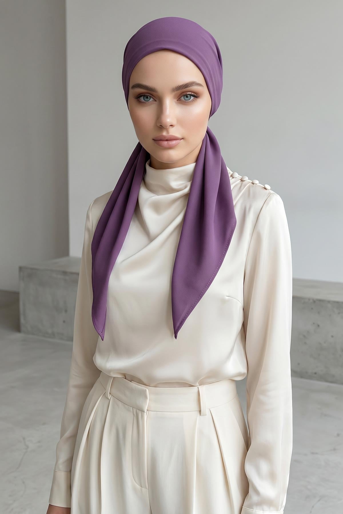 Bağlamalı Krep Bone Türban,B-101