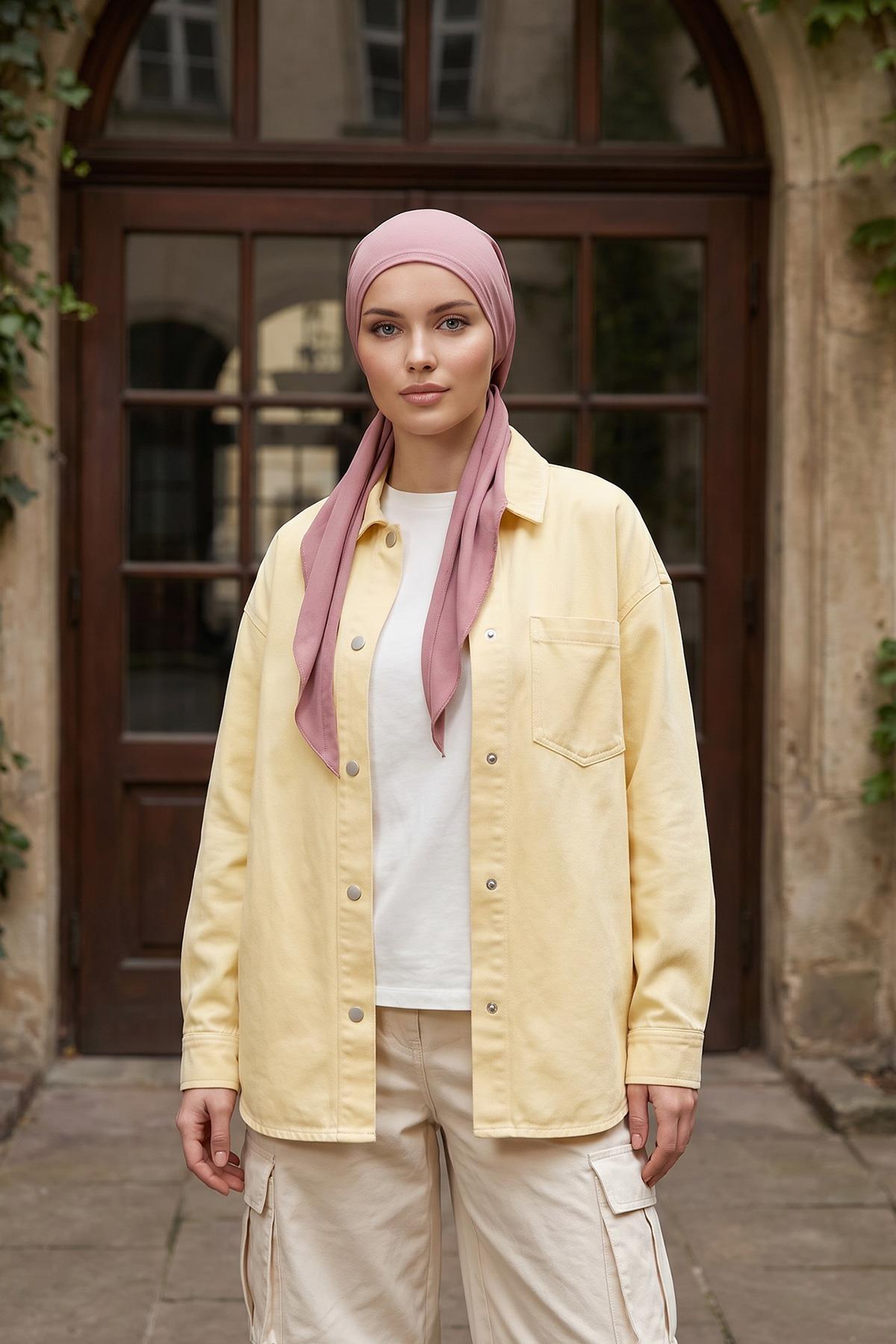 Bağlamalı Krep Bone Türban,B-101