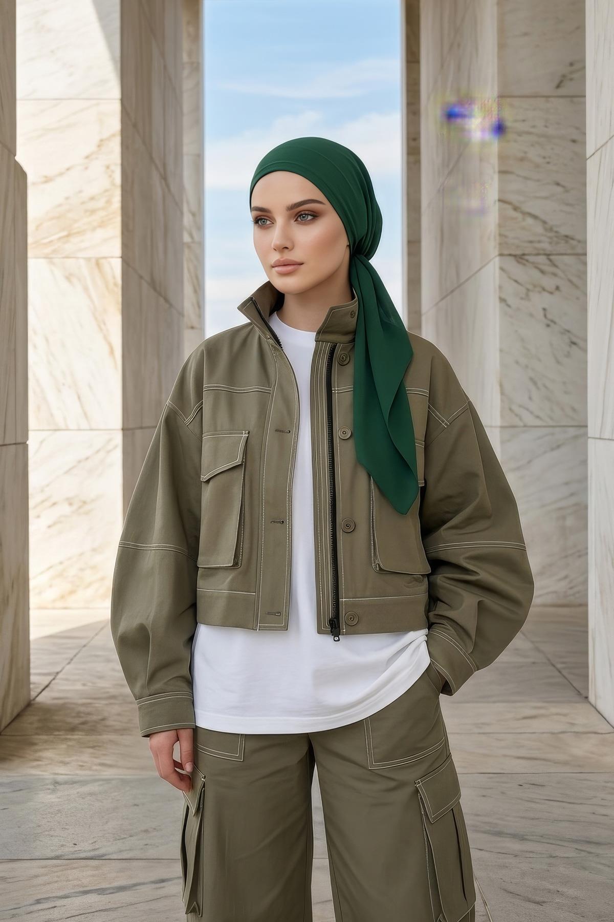Bağlamalı Krep Bone Türban,B-101